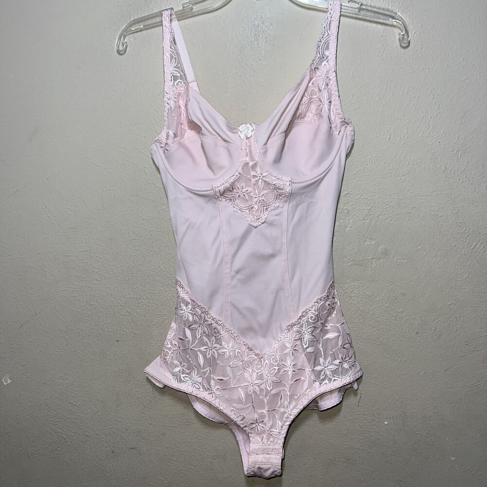 Diana Secret 40B Pink Bodysuit Shaper Tummy Control Compression Shapewear